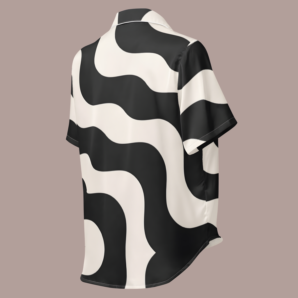 Ink Spill Satin Pajama Top