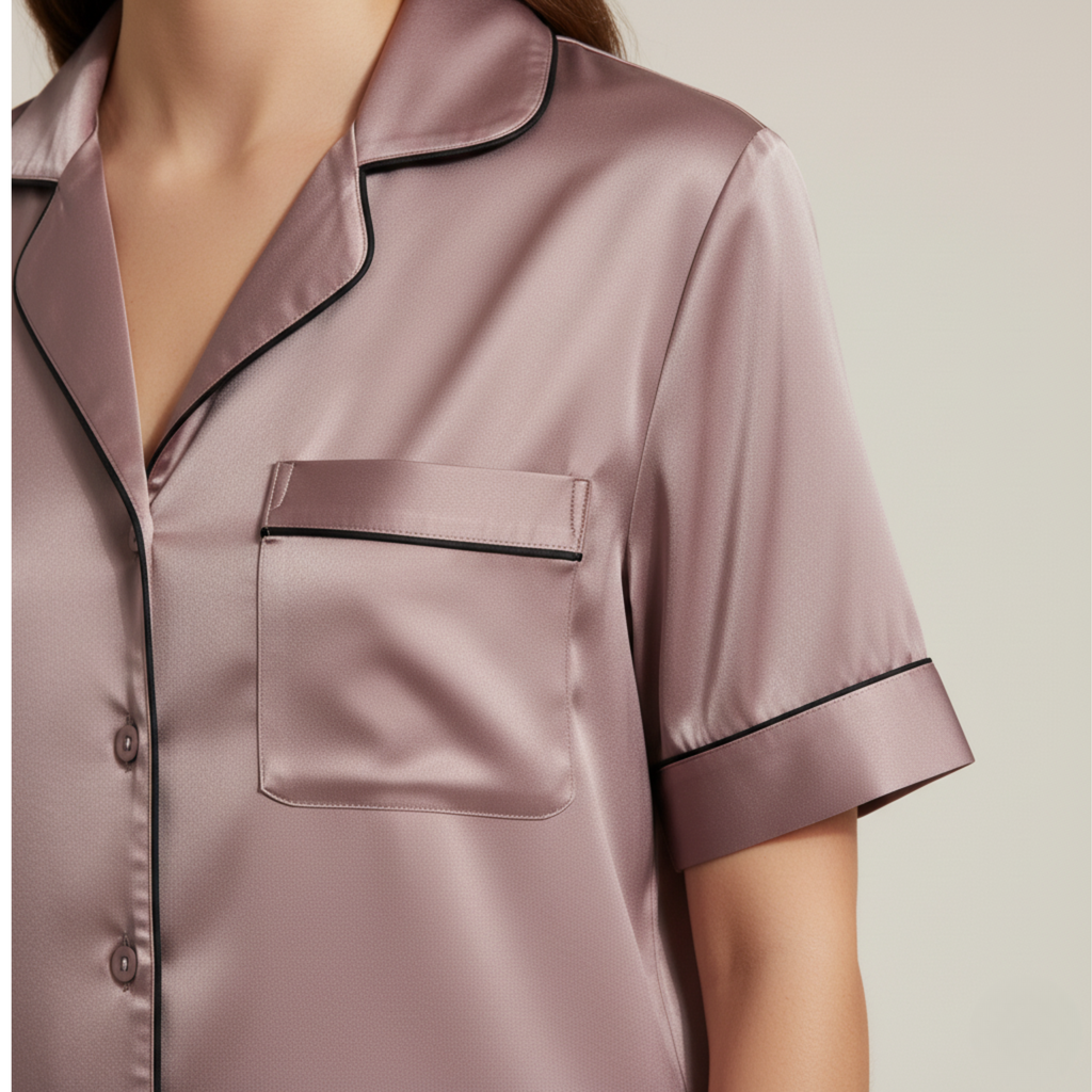 The Cozy Mom Collective Satin Pajama Top