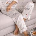 Midnight Manuscript Satin Pajama Pants